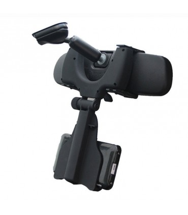 Универсална поставка за мобилен телефон За огледало за обратно виждане, Черен