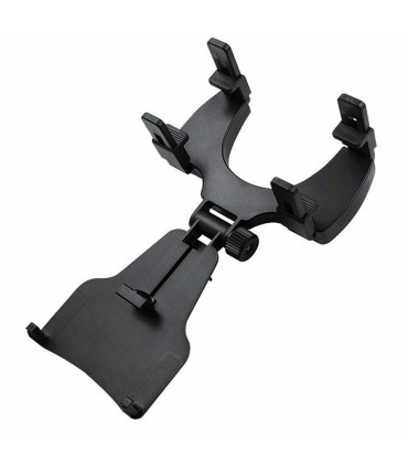 Универсална поставка за мобилен телефон За огледало за обратно виждане, Черен