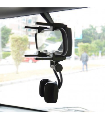 Универсална поставка за мобилен телефон За огледало за обратно виждане, Черен