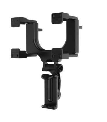 Универсална поставка за мобилен телефон За огледало за обратно виждане, Черен