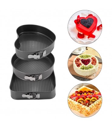 Незалепващи форми за печене с падащо дъно - 3 бр. в комплект