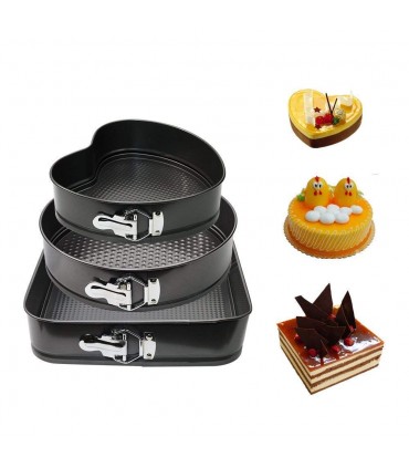 Незалепващи форми за печене с падащо дъно - 3 бр. в комплект