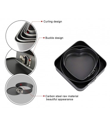 Незалепващи форми за печене с падащо дъно - 3 бр. в комплект