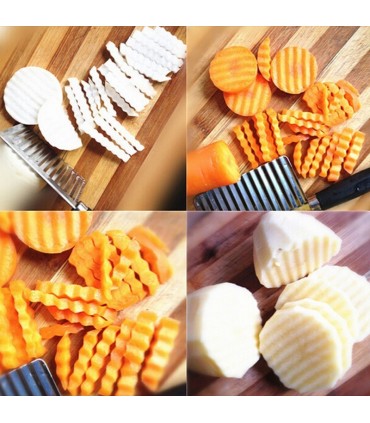 Вълнообразен нож за зеленчуци с удобна дръжка