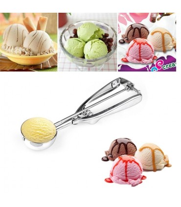 Лъжица за сладолед - метална - с механизъм