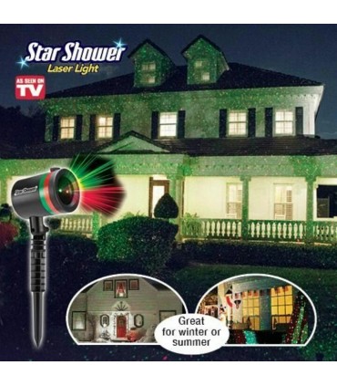 Star Shower лазер прожектор за коледна украса - играещи светлини
