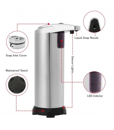 Дозатор за течен сапун с датчик ИНОКСОВ