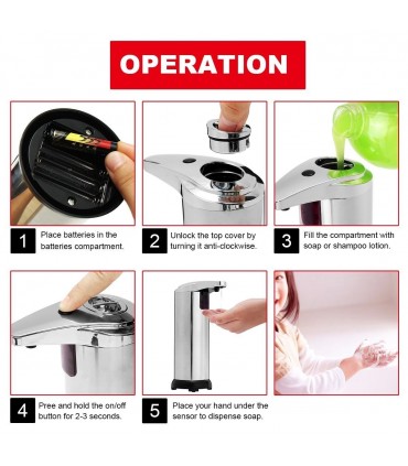 Дозатор за течен сапун с датчик ИНОКСОВ