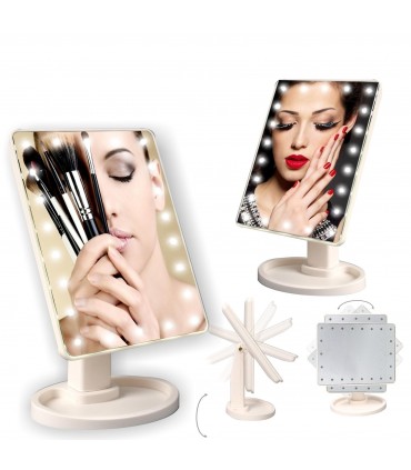 LED Настолно огледало със стойка