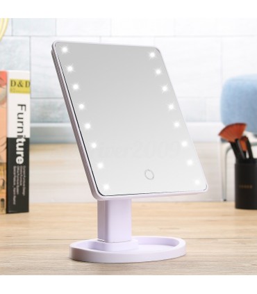 LED Настолно огледало със стойка