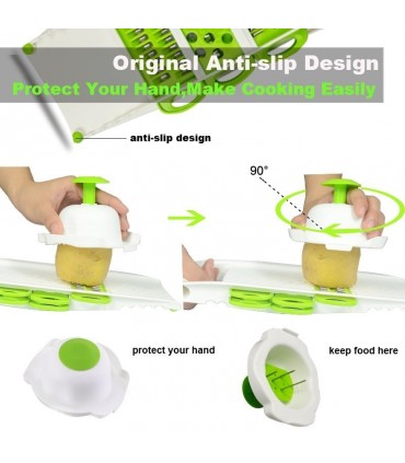 Кухненско ренде за зеленчуци с 5 приставки и държач