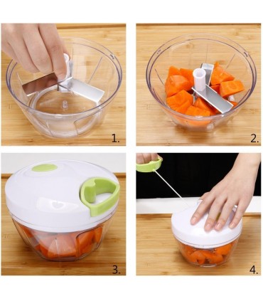 Ръчен механичен чопър за плодове и зеленчуци Nicer Dicer Plus