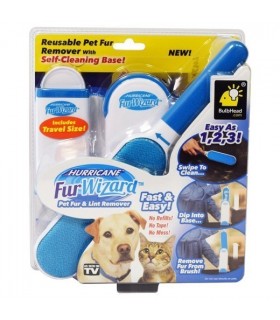 Уред за премахване на косми Hurricane Fur Wizard, Бял/Син