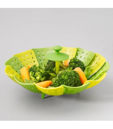 Сгъваема кошница за отцеждане и готвене на пара