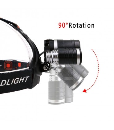 Мощен троен челник с 1 CREE LED+2 COB LED Диода с мощност 3000lm 30W