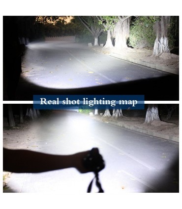 Мощен троен челник с 1 CREE LED+2 COB LED Диода с мощност 3000lm 30W