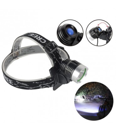 2 в 1 Фар за велосипед и челник XM-L Т6 1200 лумена