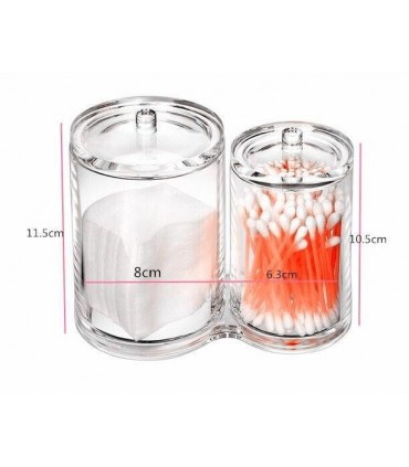 ПРОЗРАЧЕН ОРГАНАЙЗЕР ЗА КЛЕЧКИ ЗА УШИ И ПАМУЧНИ ТАМПОНИ