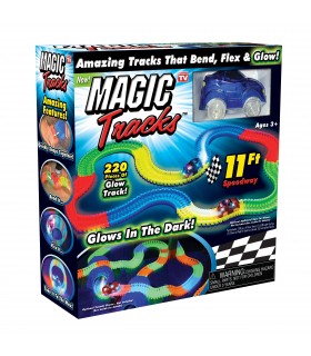 Писта с колички Magic Track, Многоцветна, Светеща 220 части