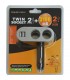 Разклонител за автомобилна запалка с две гнезда и 2 x USB ,модел 01002