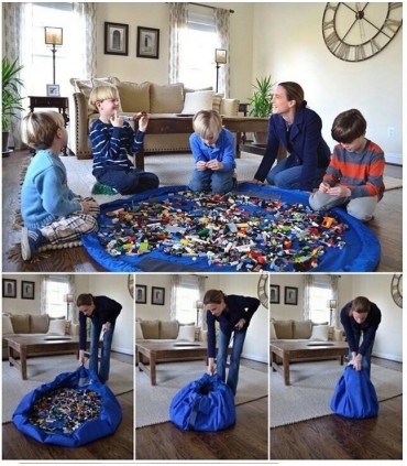 Сгъваемо килимче за игра чанта/ органайзер за детски играчки