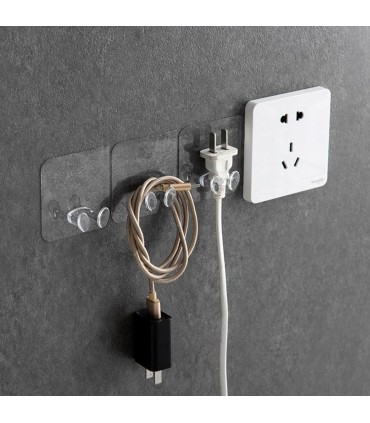 Самозалепваща поставка за щепсел, прозрачна