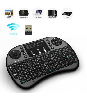 Безжични клавиатура с тъчпад I8, мини, черна