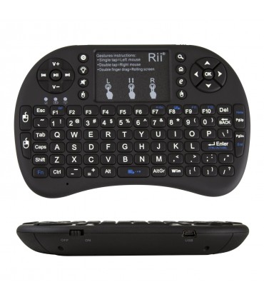 Безжични клавиатура с тъчпад I8, мини, черна