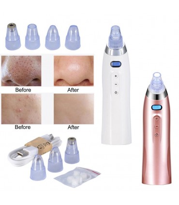 Вакуум уред за почистване на лицето от черни точки и акне, модел с дисплей
