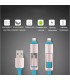 USB кабел 2в1 за адроид смартфони и Iphone, телескопичен