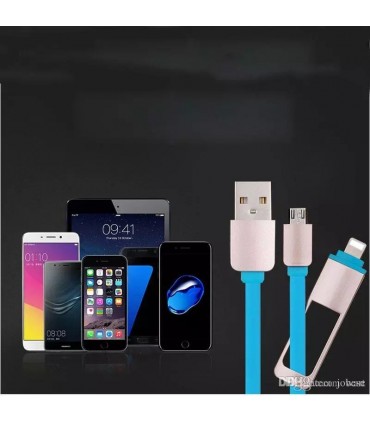 USB кабел 2в1 за адроид смартфони и Iphone, телескопичен