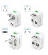 Универсален турстически адаптер , преходник към AU/UK/US/EU стандарти, 2бр. USB
