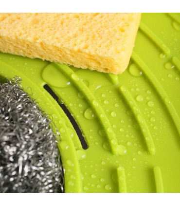 Ъглова поставка за гъба за мивка с дренажен отвор