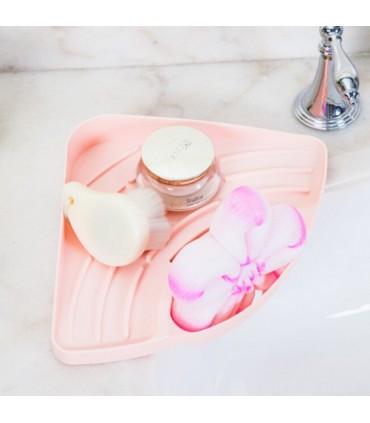 Ъглова поставка за гъба за мивка с дренажен отвор