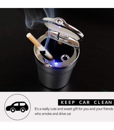 Универсален пепелник за кола с LED осветление 2 в 1