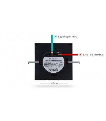 Единичен, Двоен или Троен сензорен ключ за осветление  с дистанционно управление