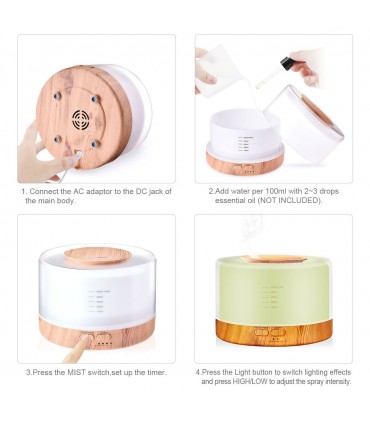 Арома Дифузер за етерични масла с цветотерапия