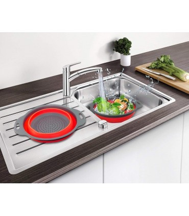 Комплект от малък и голям сгъваем, силиконов гевгир