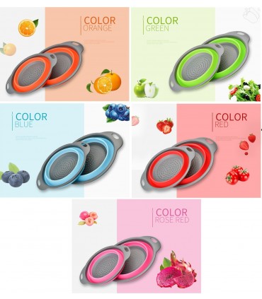 Комплект от малък и голям сгъваем, силиконов гевгир