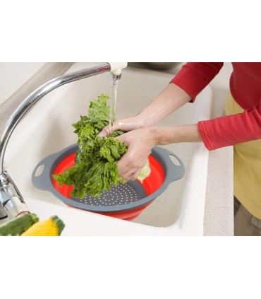 Комплект от малък и голям сгъваем, силиконов гевгир