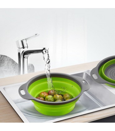 Комплект от малък и голям сгъваем, силиконов гевгир