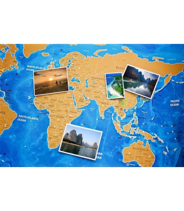 Скреч карта на света OCEAN