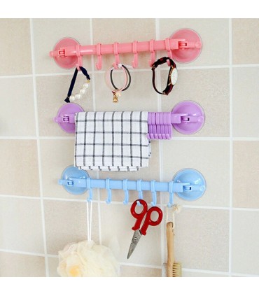Стенна закачалка с 6 бр. подвижни куки за баня или кухня