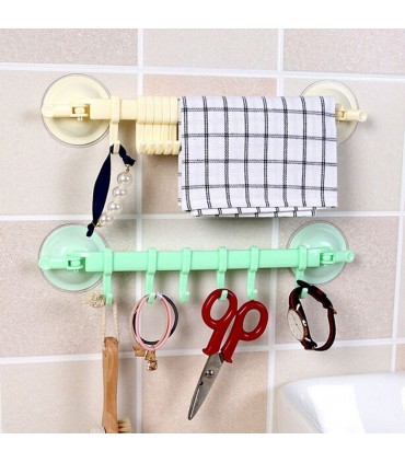 Стенна закачалка с 6 бр. подвижни куки за баня или кухня