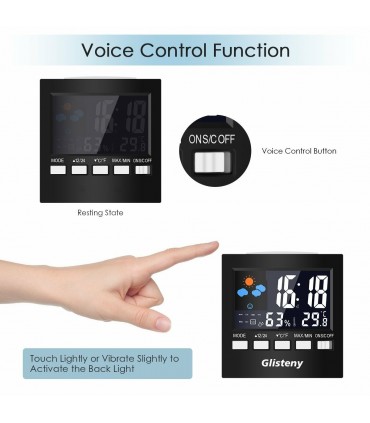 Настолен Влагомер-термометър с часовник модел 2159