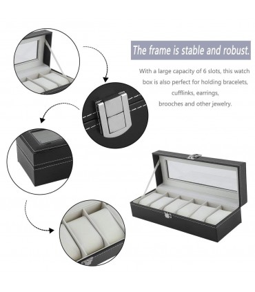 Класическа кутия за 6 бр. часовници