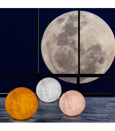 3D НОЩНА ЛАМПА С ФОРМА НА ЛУНА