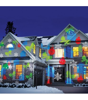 Коледен прожектор за къща с 12 различни фигури и форми