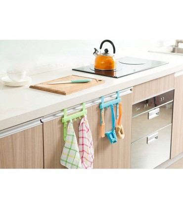 Пластмасова закачалка за кухненски шкаф с 5 куки