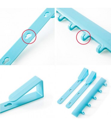 Пластмасова закачалка за кухненски шкаф с 5 куки